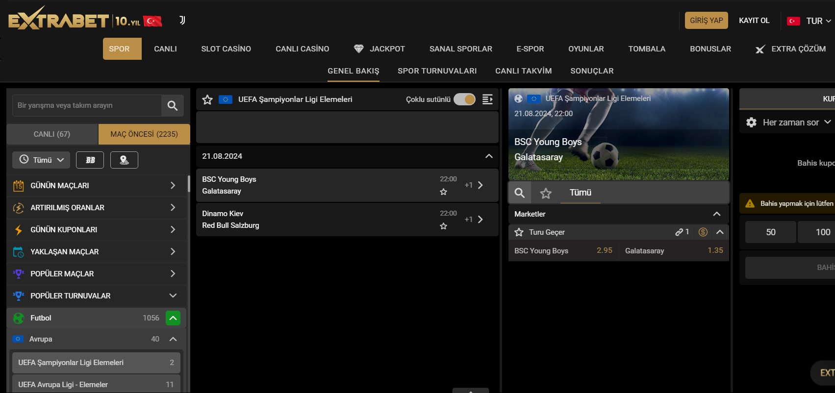 Extrabet Spor Bahisleri
